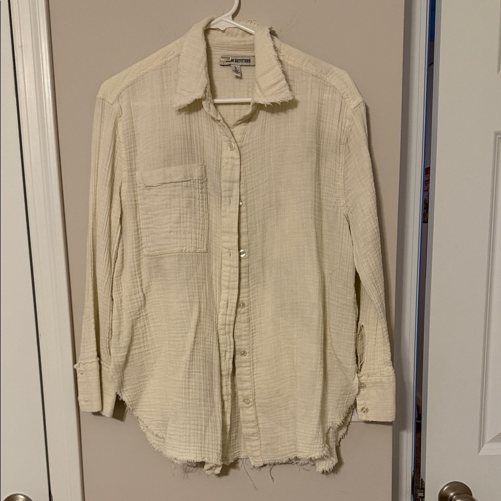 Urban Outfitters Cream Button Down Shirt
